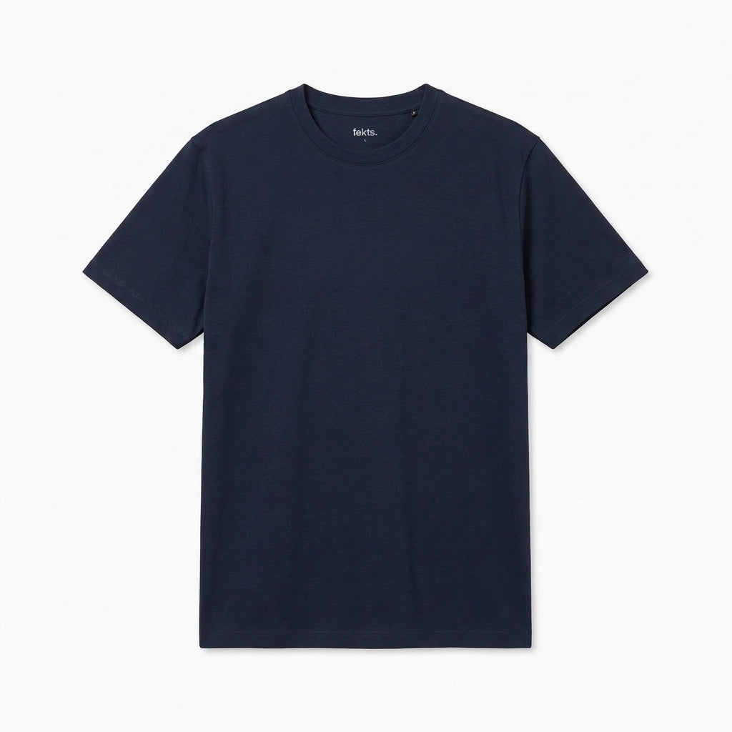 fakts. T-Shirt Navy Round-Neck